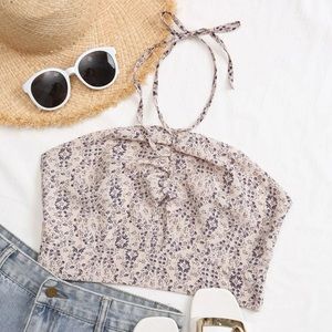 shein crop top, ties around neck. size medium.